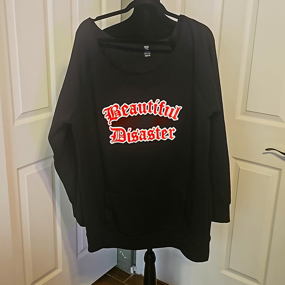 NWOT Beautiful Disaster sweatshirt